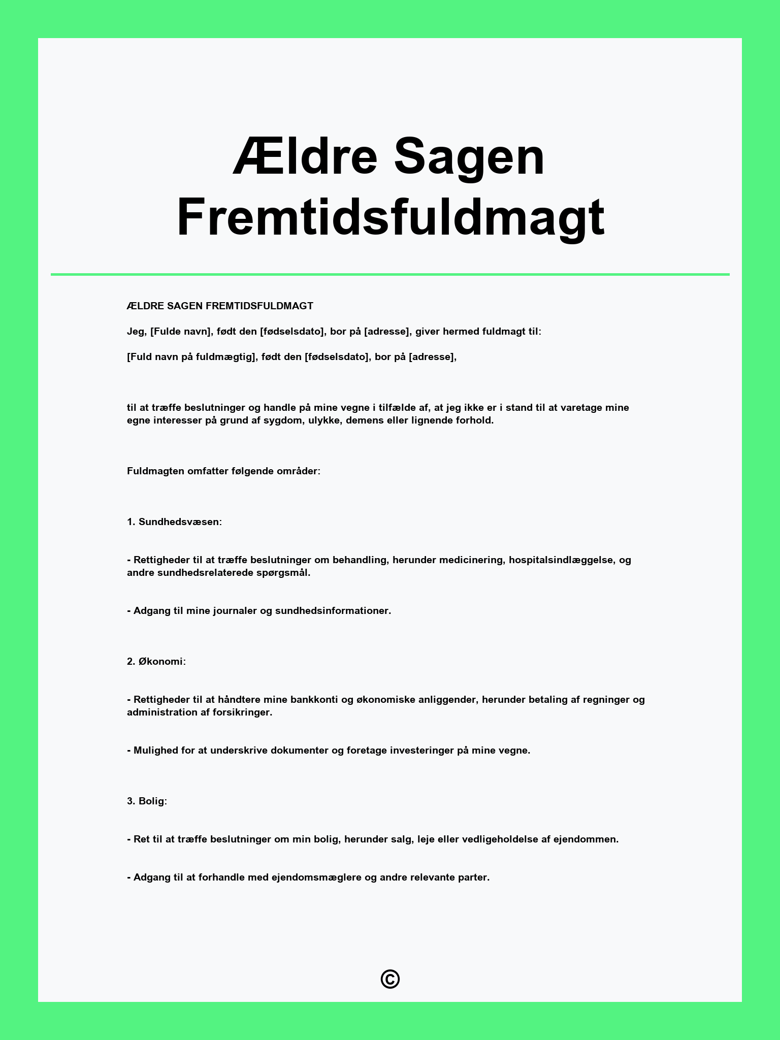 Ældre Sagen Fremtidsfuldmagt